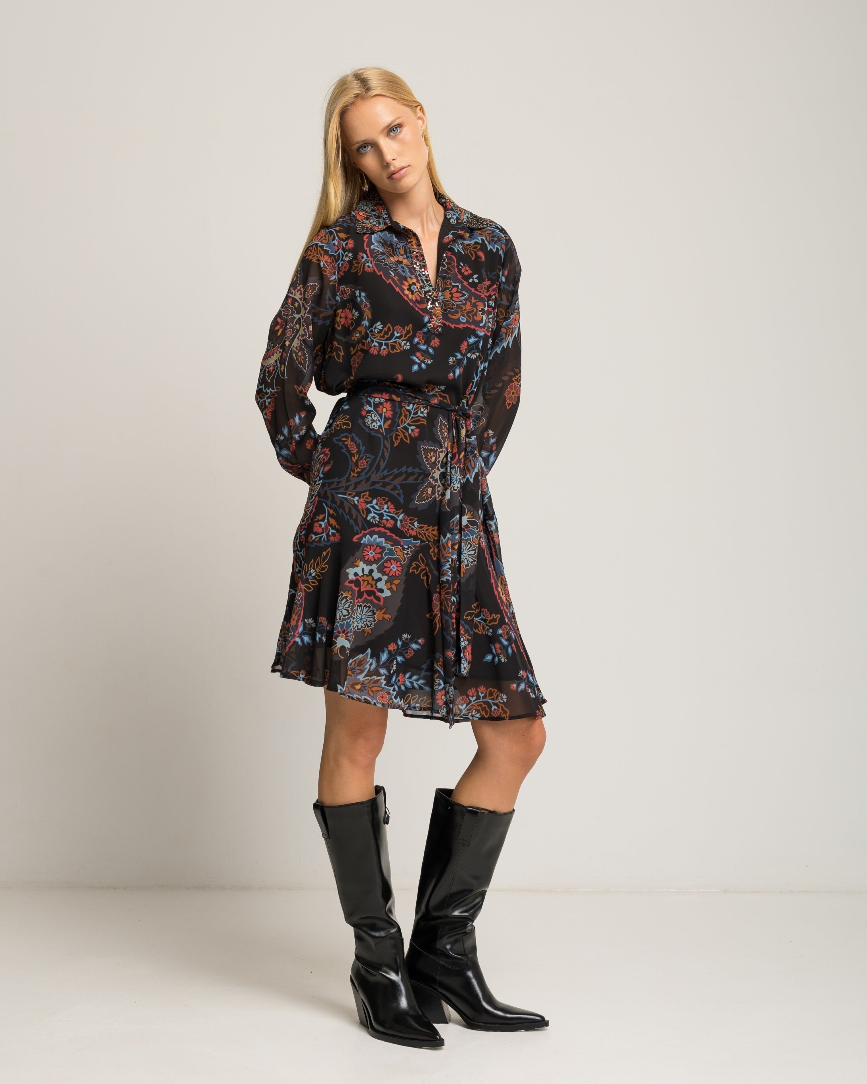 Abito corto floreale Magnolia