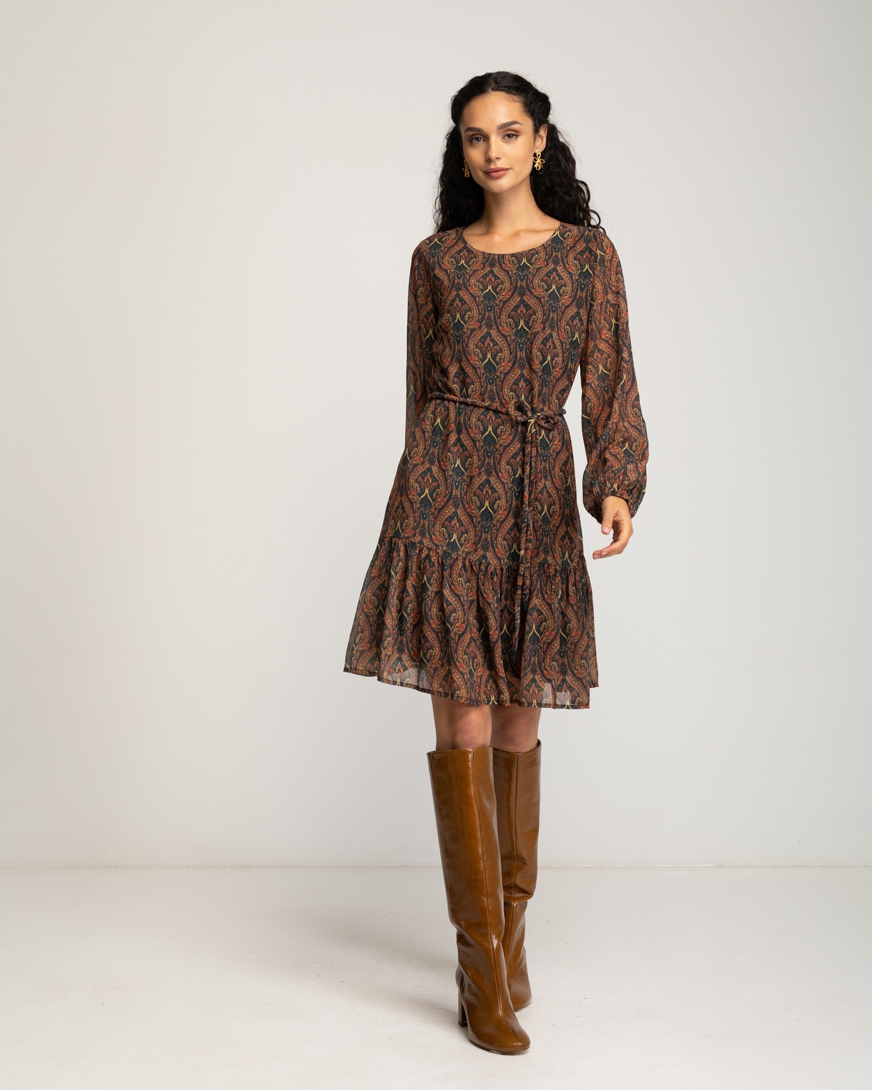 Vestido corto con volantes Eliora