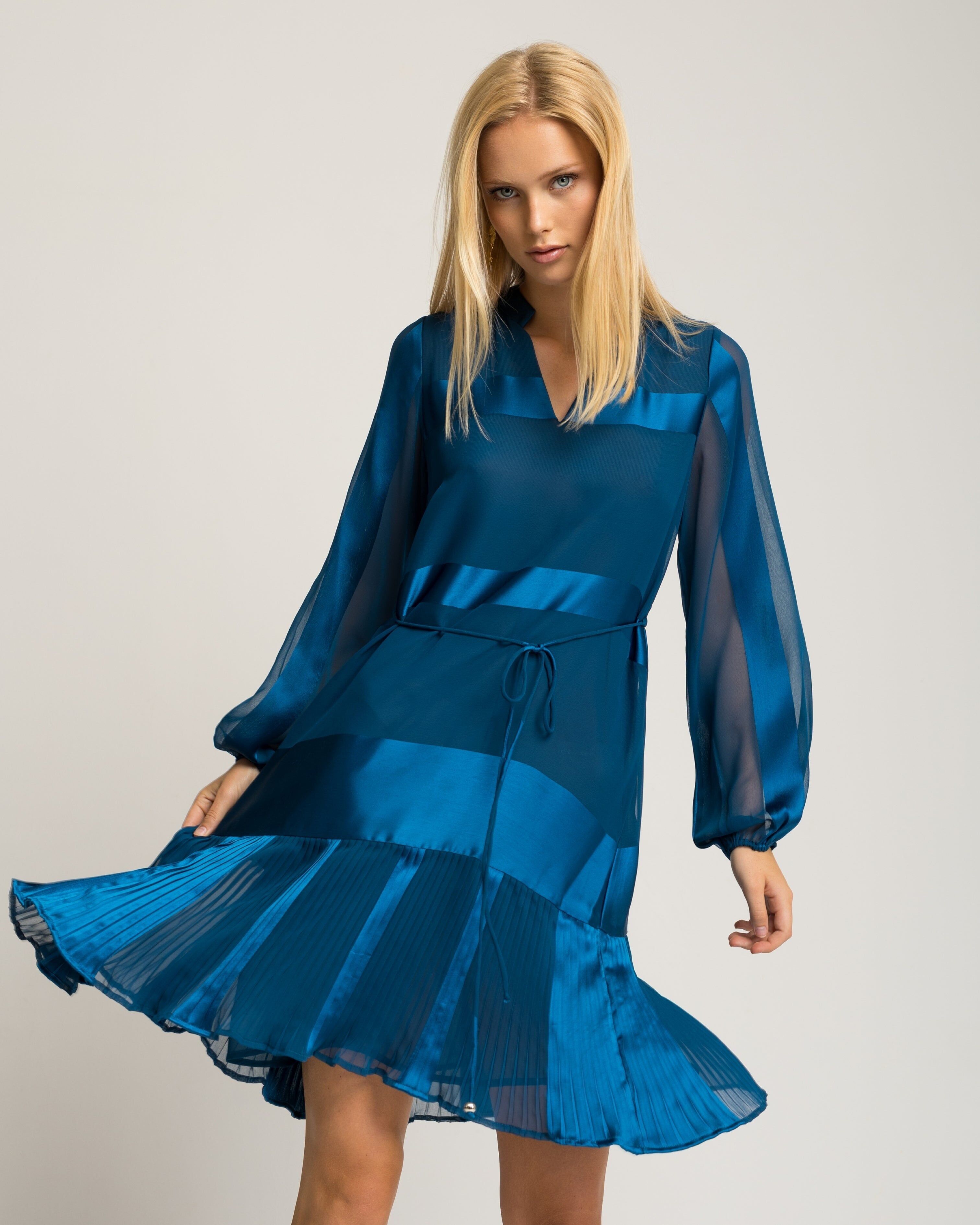 Vestido corto satinado Valeska