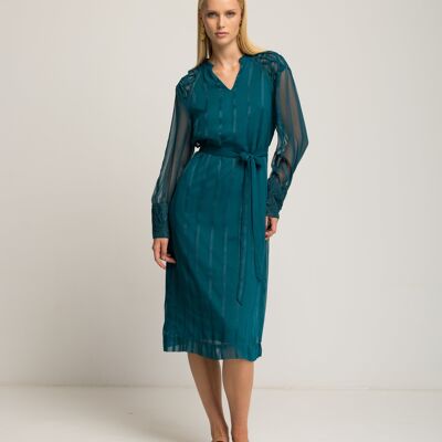 Robe midi en mousseline Orea