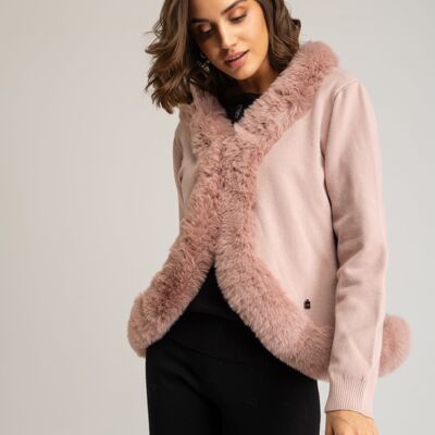 Chaqueta de punto rosa Aurelia
