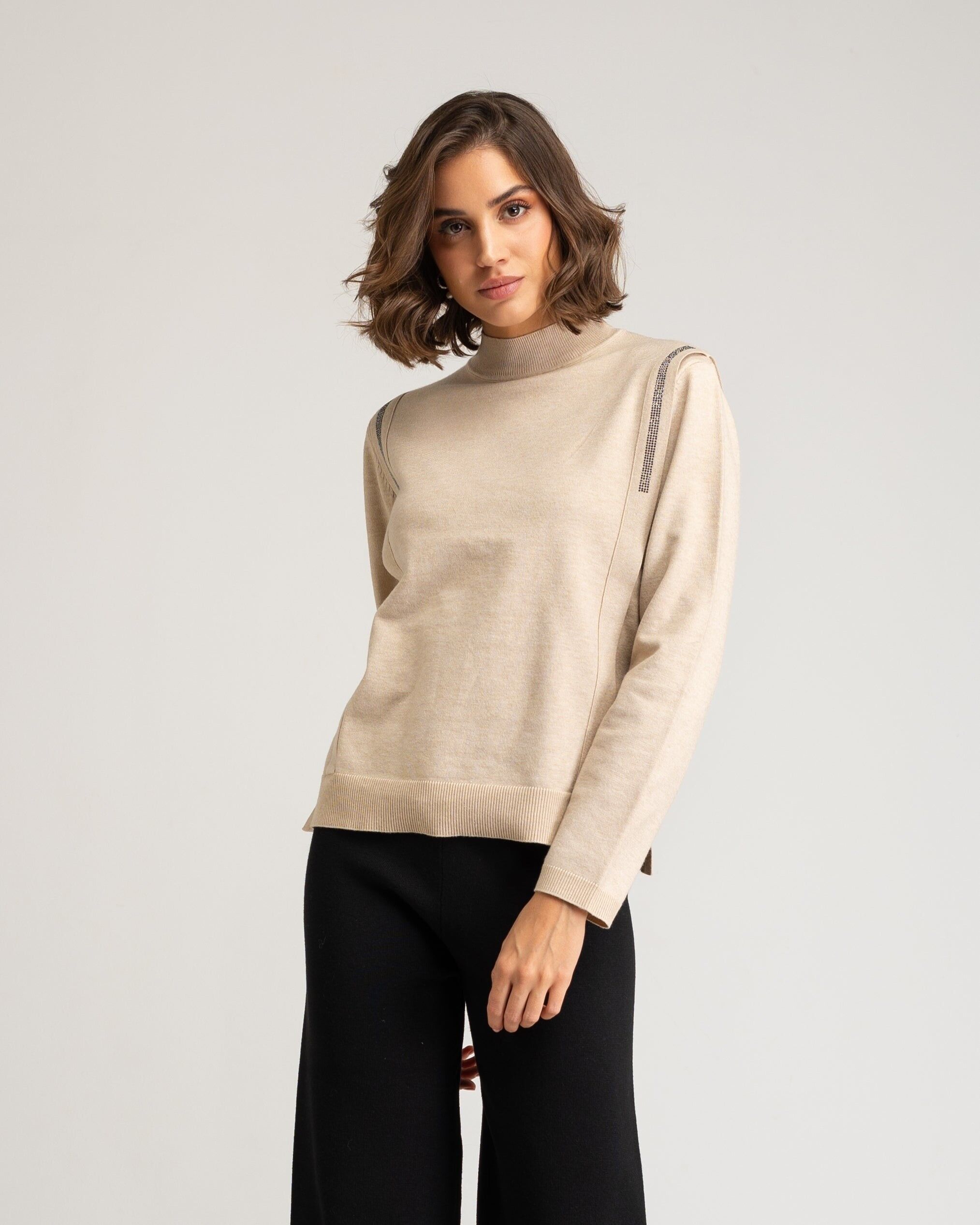 Pull en maille droite Leire