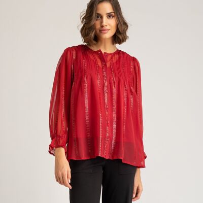 Blusa roja de mujer Coralina