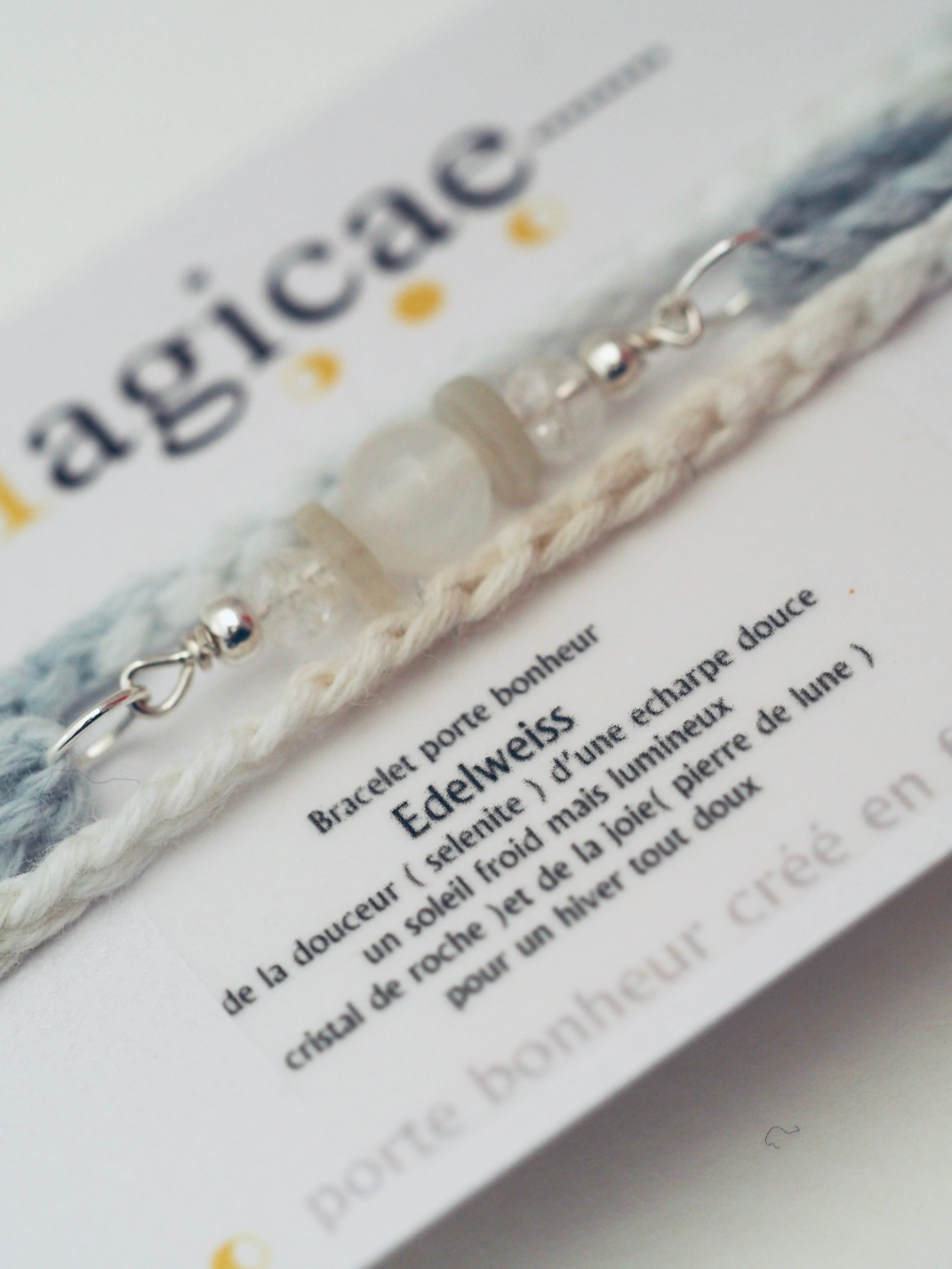 Braccialetto portafortuna da annodare a 4 giri EDELWEISS