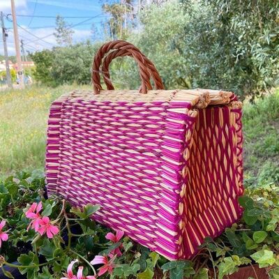 Natural Straw Reed Basket Bag 18__49x24x28