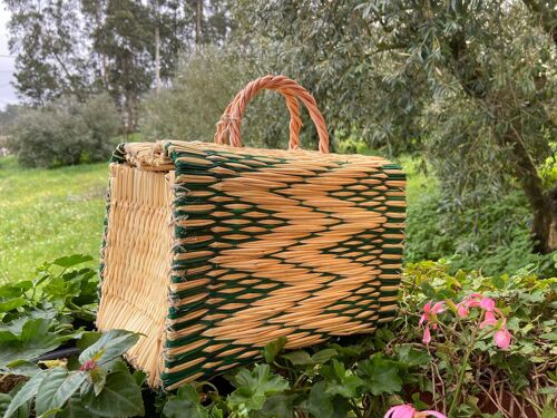 Natural Straw Reed Basket Bag 28__49x24x28