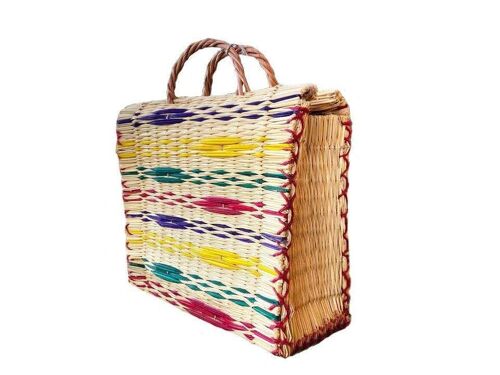 Natural Straw Reed Basket Bag 10