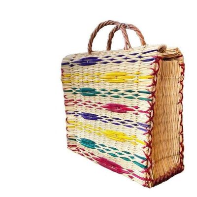 Natural Straw Reed Basket Bag 10