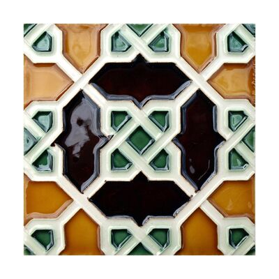 Handmade Hispano Arabic Relief Tiles SN9