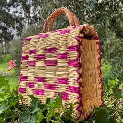 Sac panier en paille naturelle 7