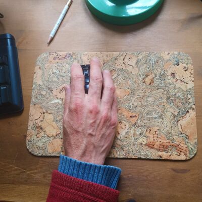 Marbled Cork Mouse Pad__set of 4 / RD30