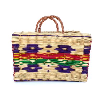 Natural Straw Reed Basket Bag 2__49x24x28