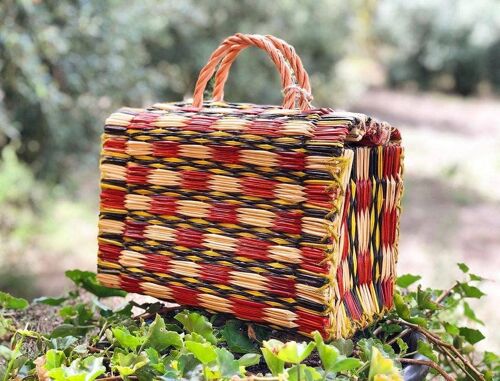 Natural Straw Reed Basket Bag 24