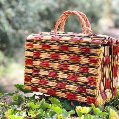 Natural Straw Reed Basket Bag 24