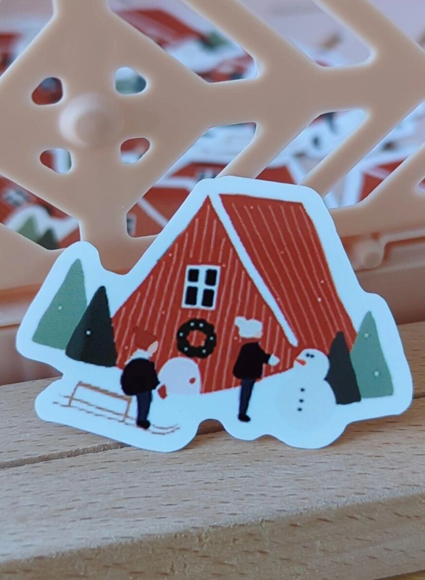 Aufkleber für Bergchalet