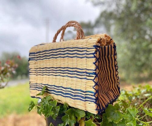 Natural Straw Reed Basket Bag 20__42x21x25