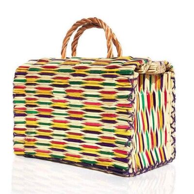 Natural Straw Reed Basket Bag 17__49x24x28