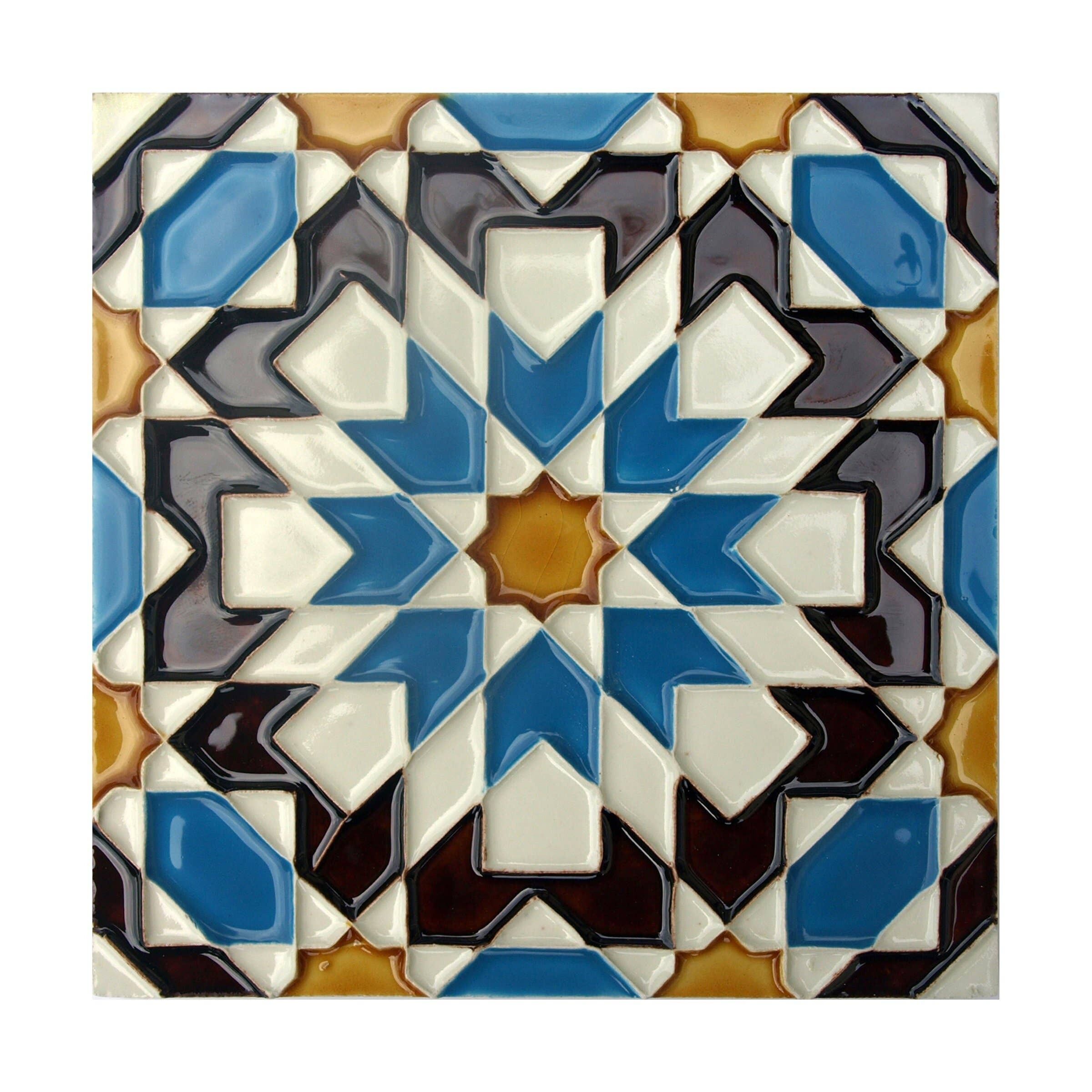 Azulejos Relieve Hispanoárabe Artesanal SN13