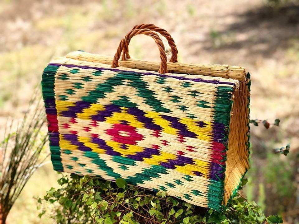 Natural outlet Straw Reed Basket Bag