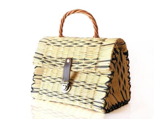 Natural Straw Reed Basket Bag 13__29x16x18