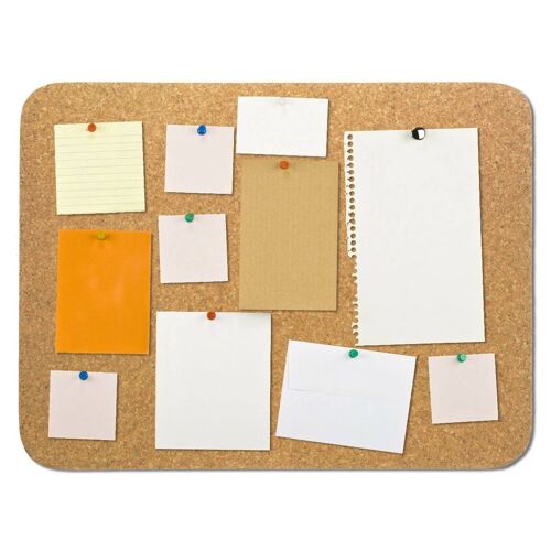 Cork Notice Pin Board Pad Frame-less with Fixings Included__600x450x15mm