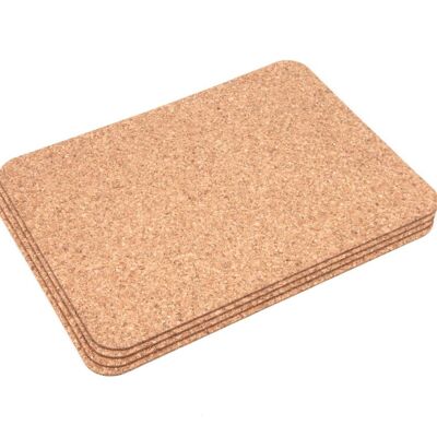 Rectangular Cork Table Mats - Pack of 4__Set of 4