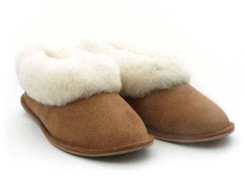 Pantuflas de piel de oveja merino con suela de goma__42