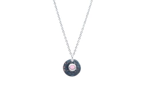 Collier Colima - Argent 925 - Opale rose (1)
