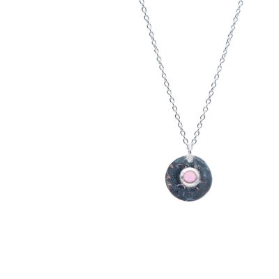 Collier Colima - Argent 925 - Opale rose (1)