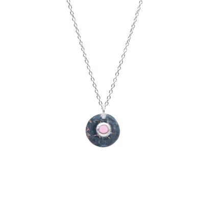 Collier Colima - Argent 925 - Opale rose (2)