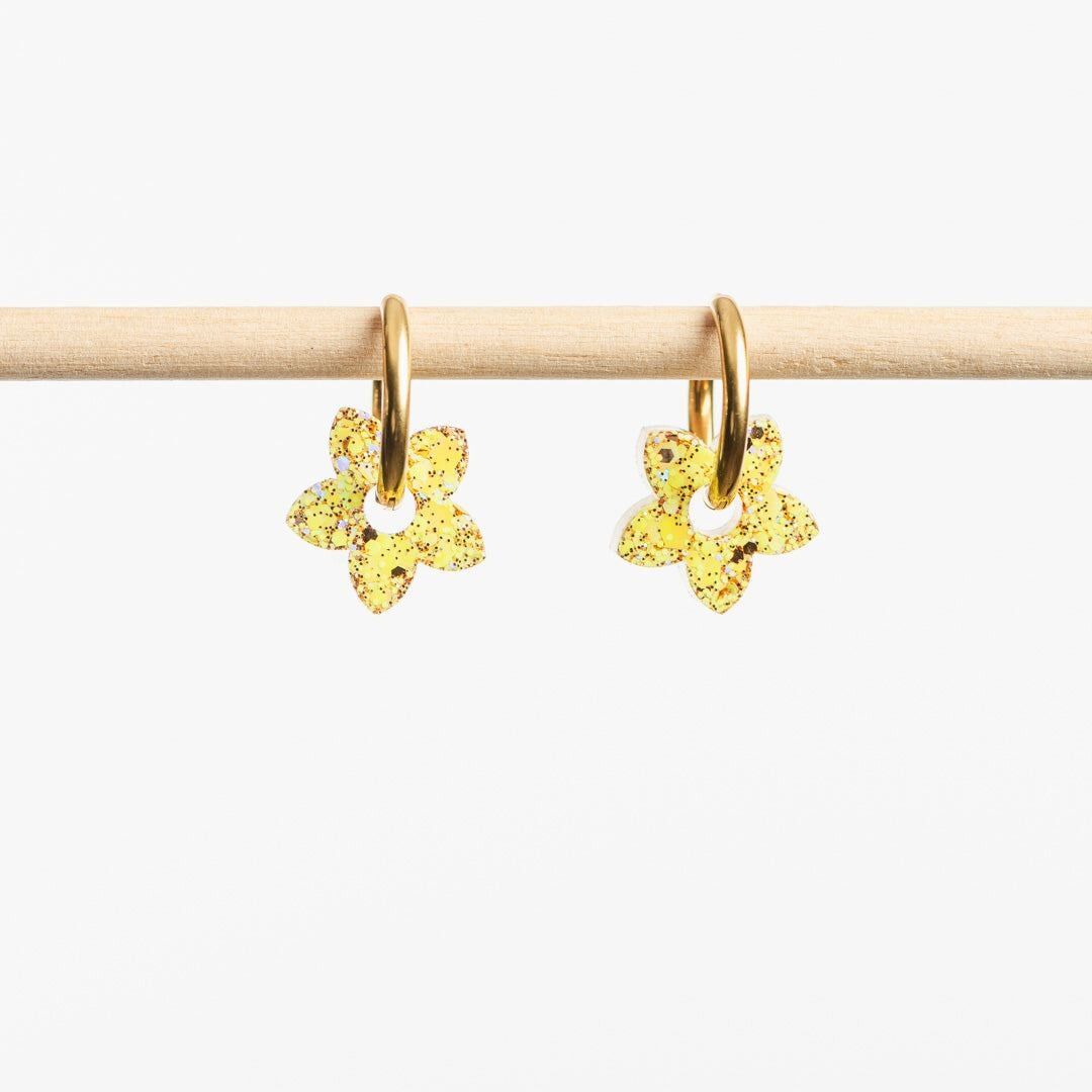 Mini Tiare Champagnergelbe Creolen