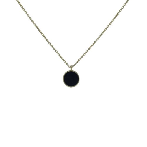 Collier Rimini - Doré or 18 carats - Onyx noir