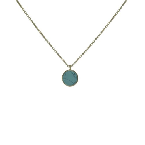 Collier Rimini - Doré or 18 carats - Turquoise