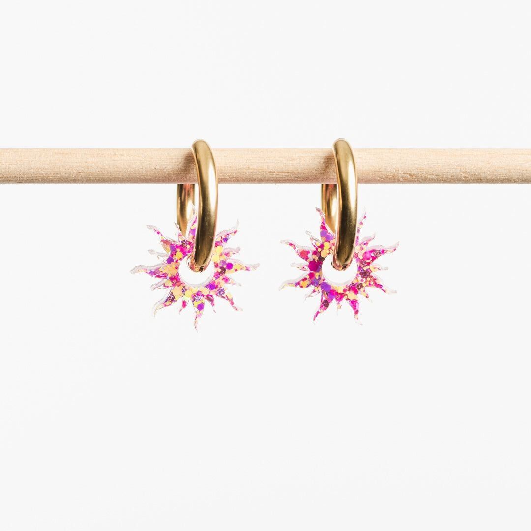 Barbiecore Sun Hoops