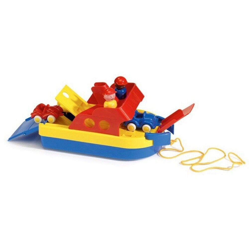 Viking Toys Traghetto con 2 auto e 2 personaggi, 30 cm, 81098-giallo