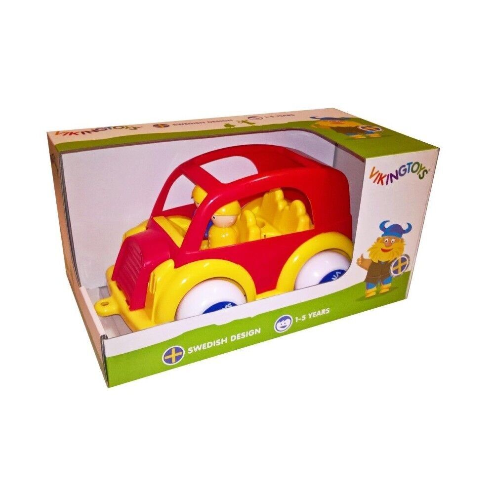 Viking Toys auto Taxi con 2 personaggi, 25 cm, 81260-rosso