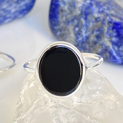 Bague Sète - Argent 925 - Onyx noire