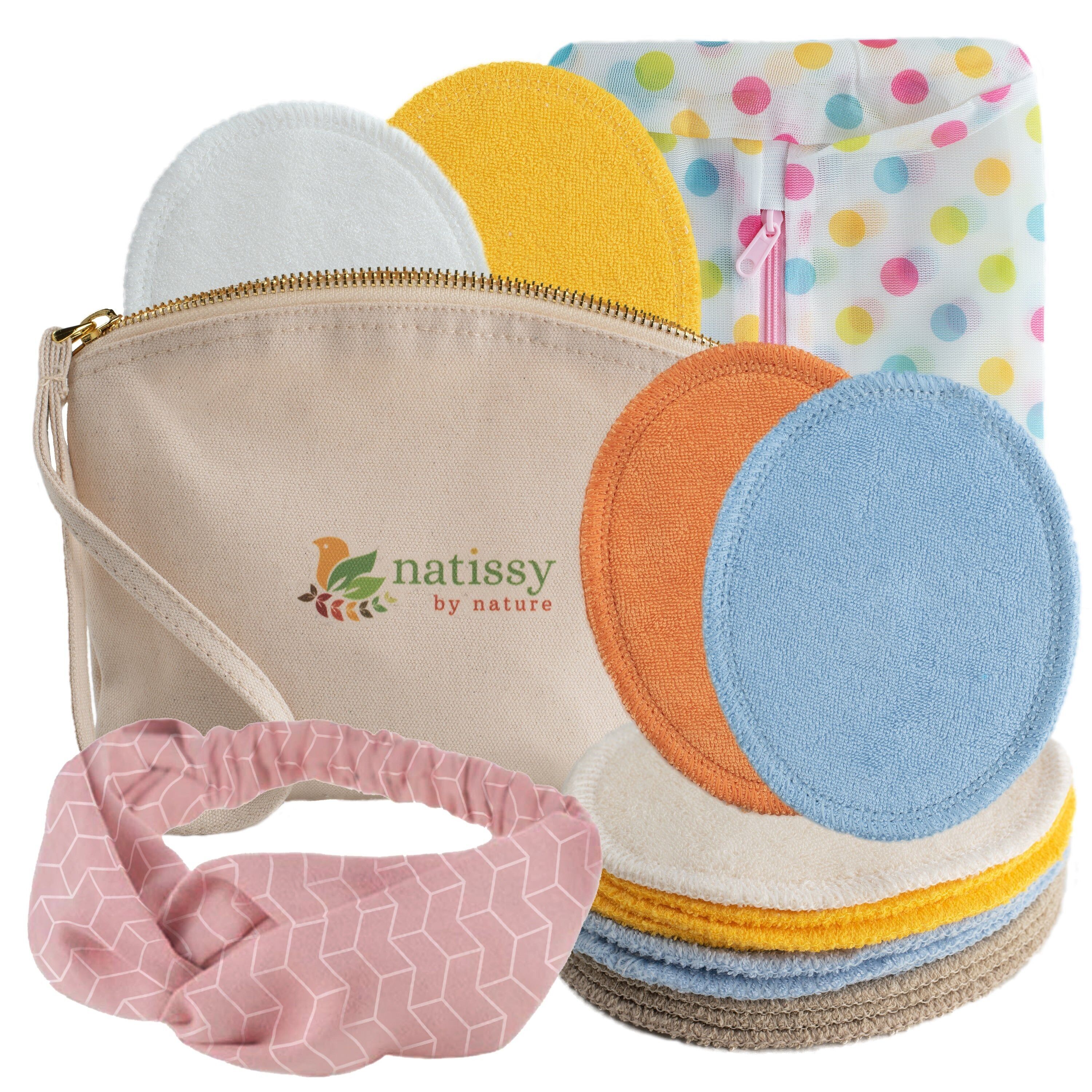 Organic Cotton Reusable Makeup Remover Pads 12-Pack