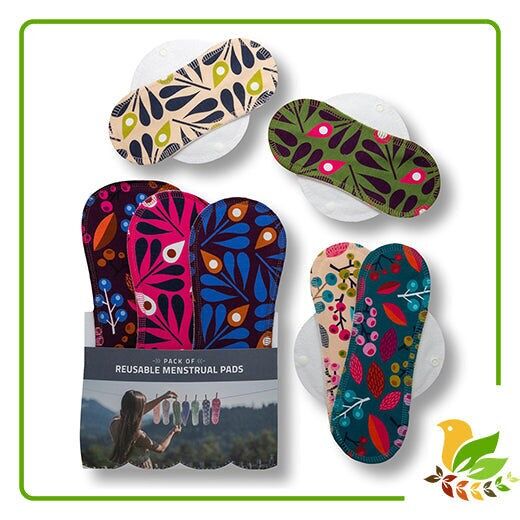 Packung mit 7 wiederverwendbaren Damenbinden