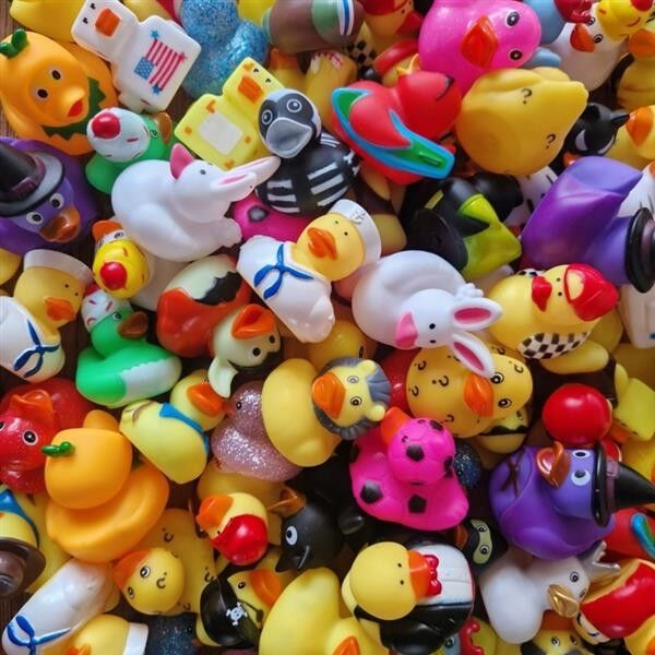 Ensemble de mini canards en caoutchouc - 100 pièces - Canards en caoutchouc