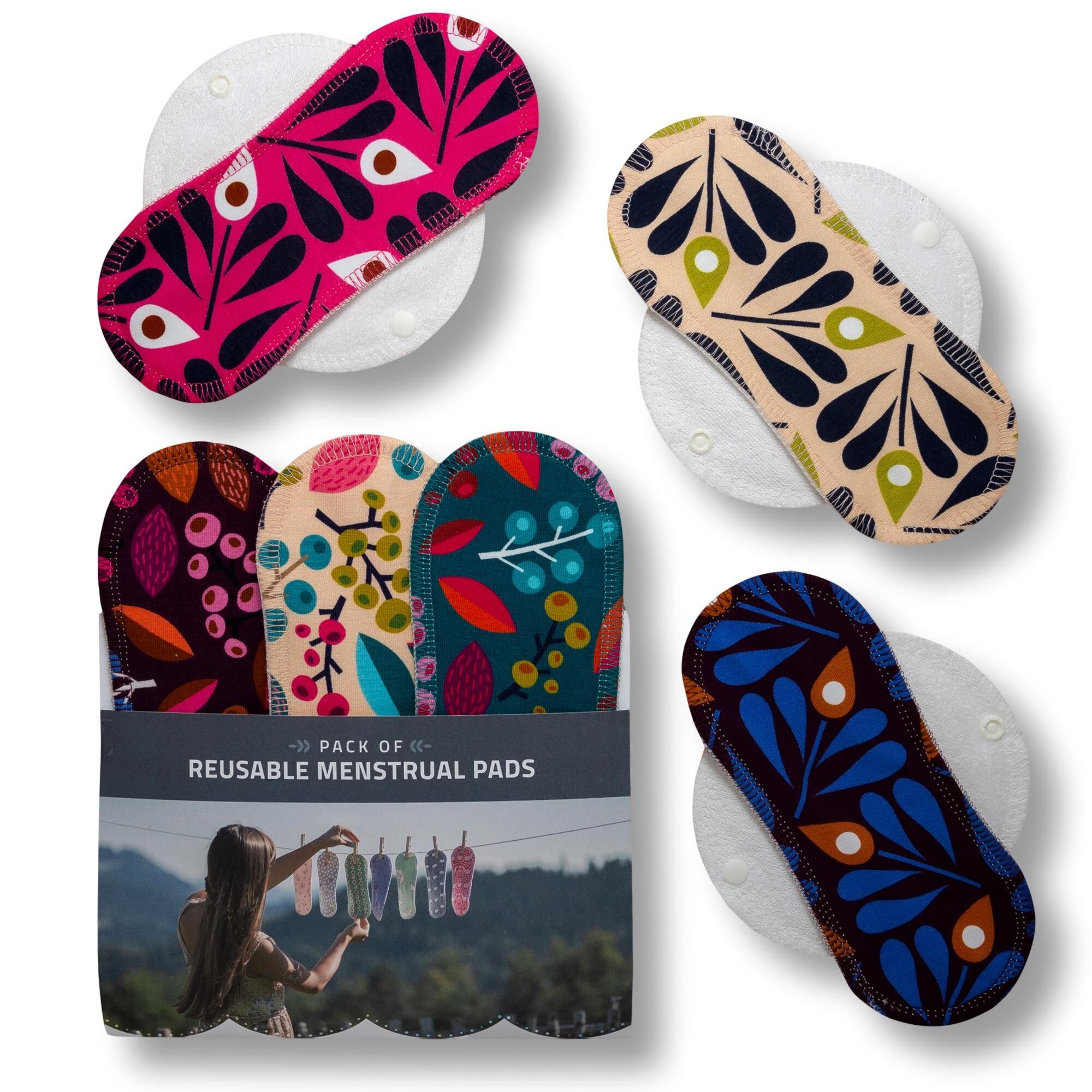 6er-Pack wiederverwendbare Menstruationsbinden (klein) - RF-Spezial