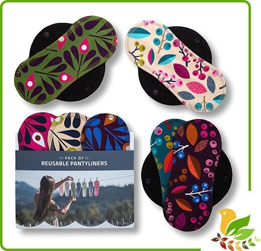 7er-Pack wiederverwendbare Slipeinlagen (SCHWARZE Flügel) - Spezial