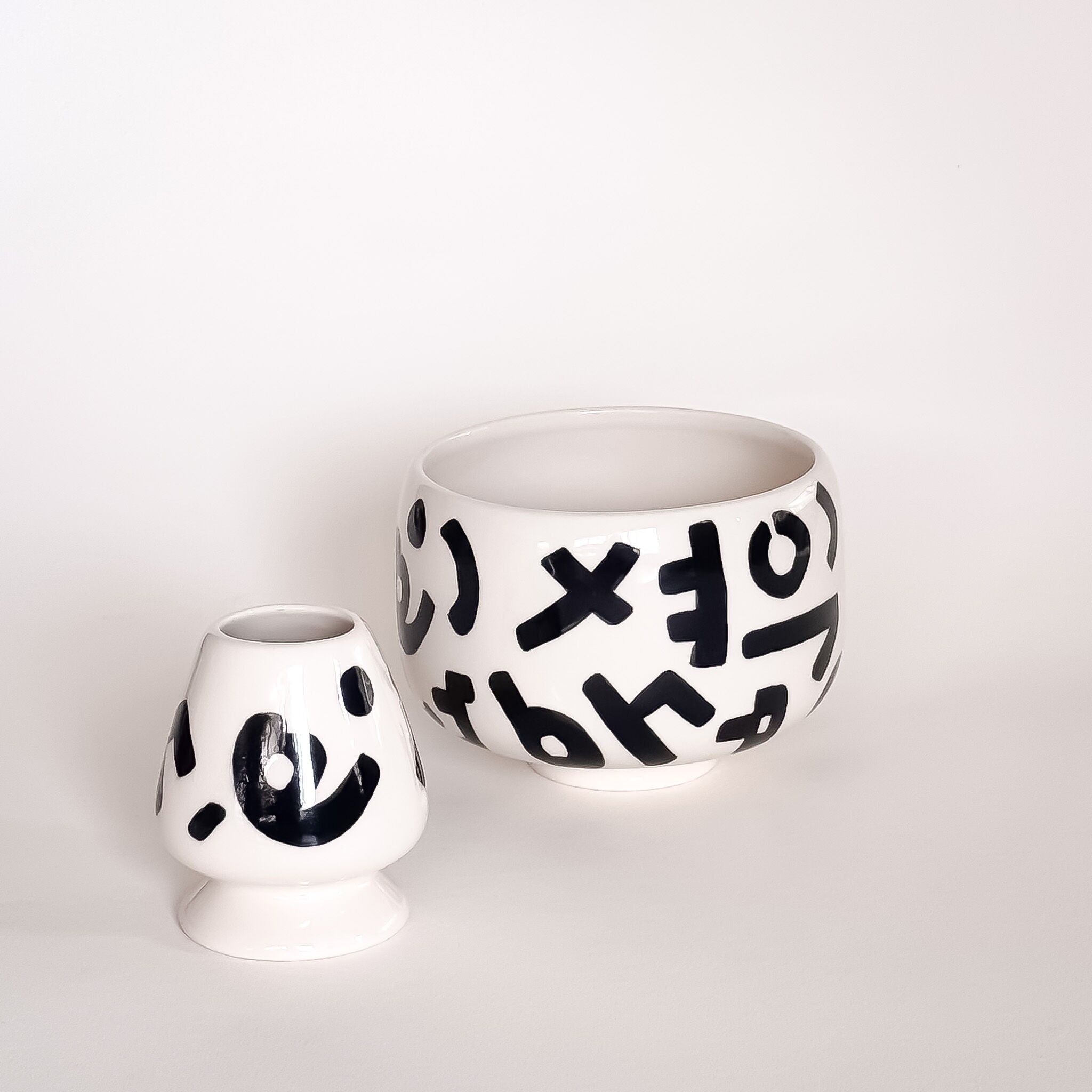 Matcha set - Japanese design - hand-painted