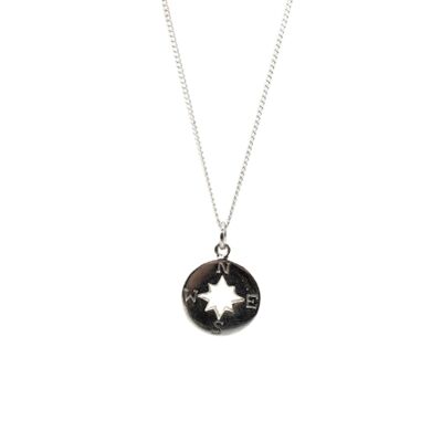 Boundary Compass Pendant and Chain SILVER