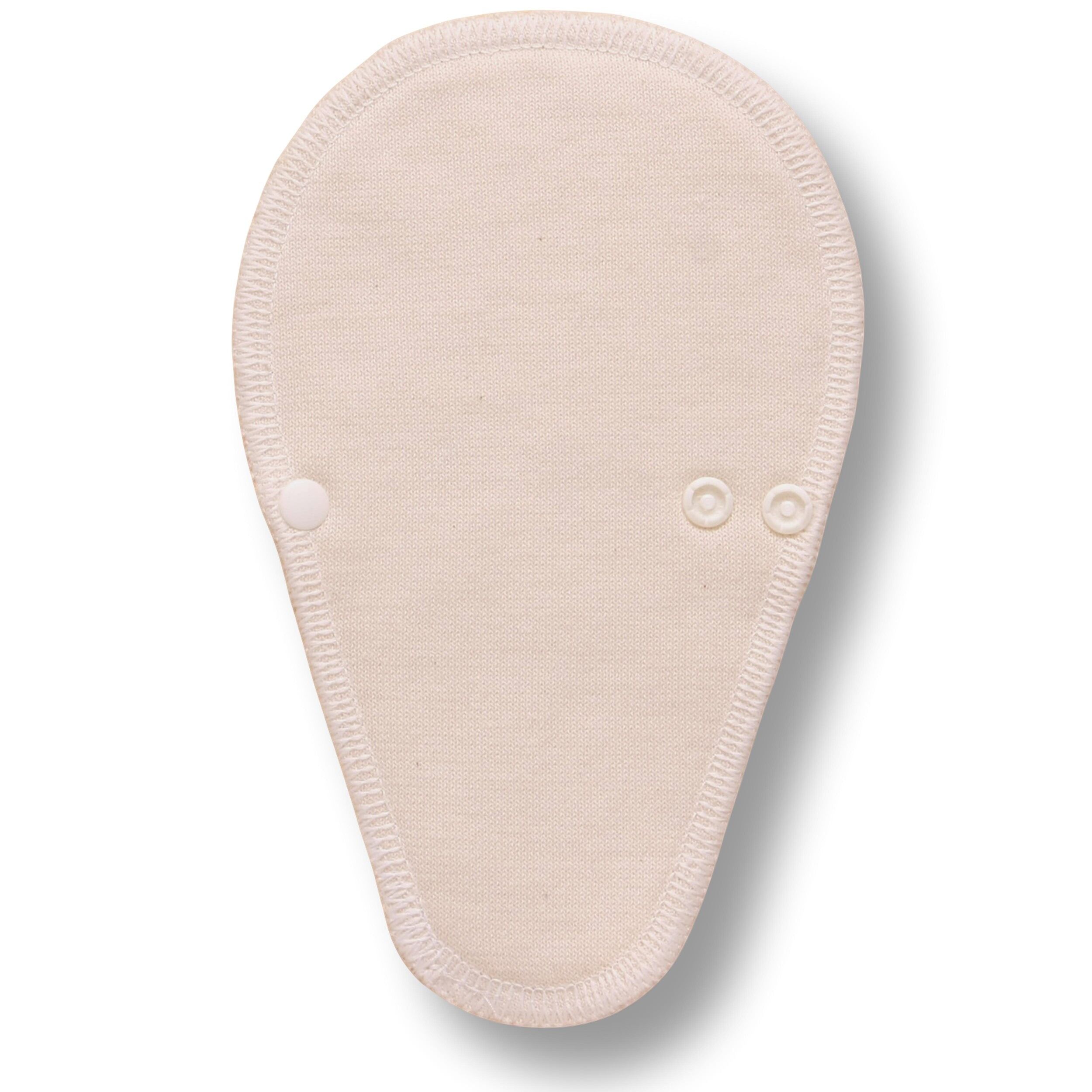 Wiederverwendbare Tanga-Slipeinlage aus Bio-Baumwolle mit Flügeln (normaler Ausfluss) – natürlich ungebleicht (weiße Flügel)