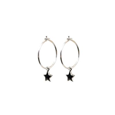 Bea Huggies Earrings - Silver Star