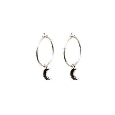 Bea Huggies Earrings - Silver Moon