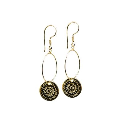 Mandala Drop Earrings GOLD