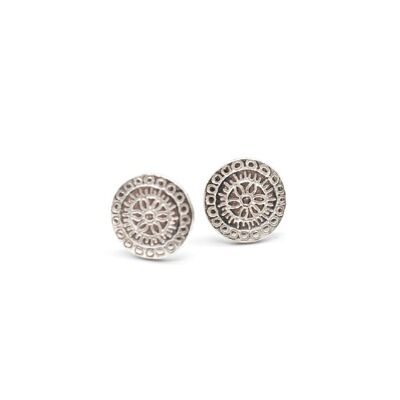 Mandala Stud Earrings SILVER