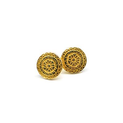 Mandala Stud Earrings GOLD